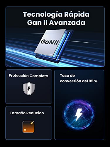 UGREEN Nexode 100W Cargador USB C GAN con 4 Puertos Cargador Tipo C Cargador PD Admite PPS Compatible con Samsung Galaxy S23 S22 Ultra, S23 S22+, iPhone 14 13 12 SE, Xiaomi Mi12 MacBook Pro iPad Air